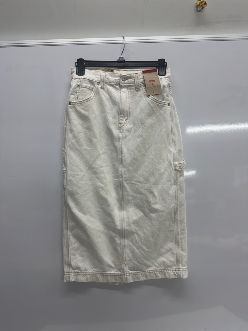 Levi's Off-White Denim Pencil Skirt